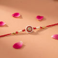 Kundan Pearl Rakhi Traditional Festive Gift For Brothers Raksha Bandhan